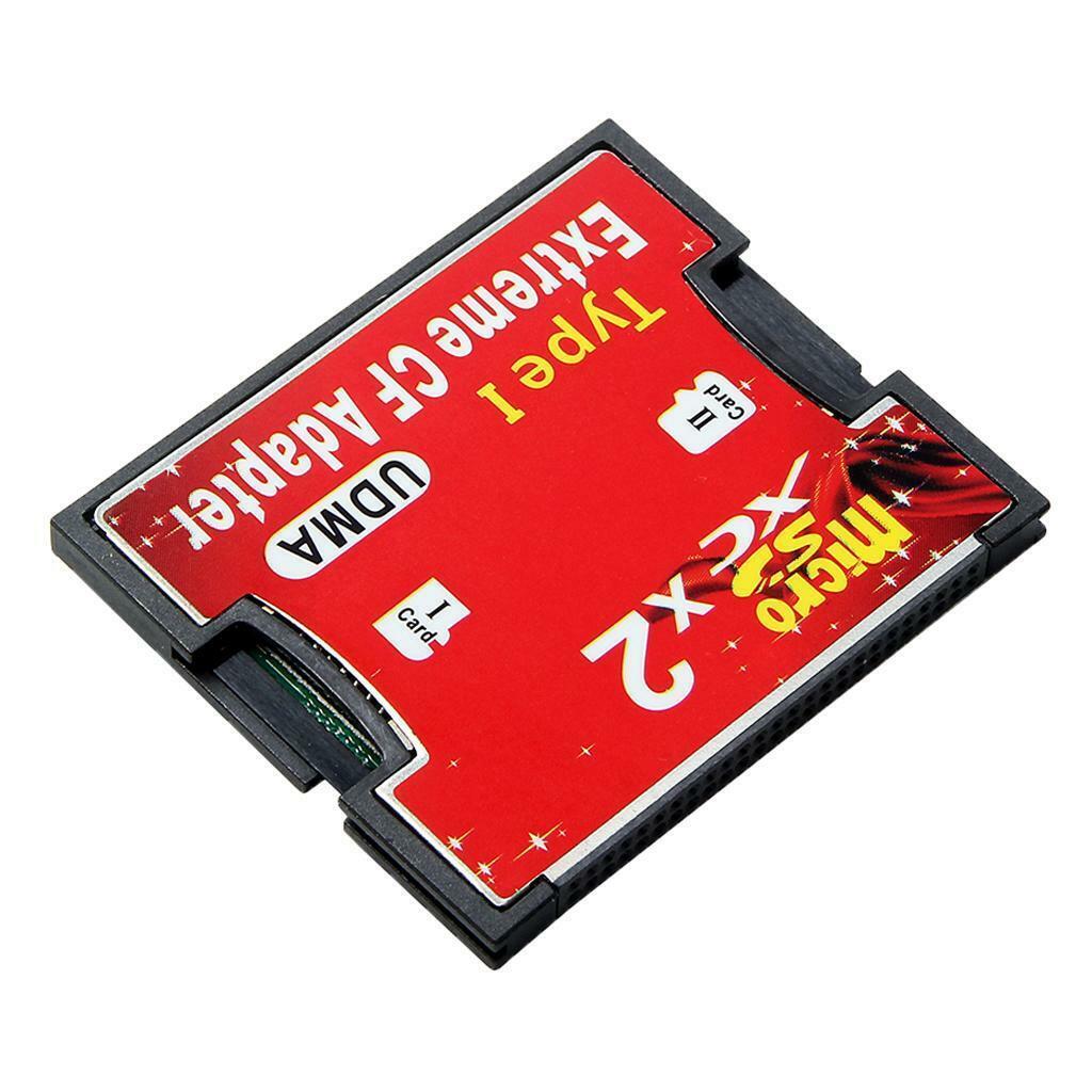 Dual Port SD / TF to CF Card Adapter SDHC SDXC to Compact Flash CF Type I Card