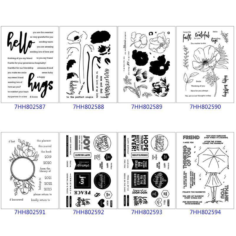 Flowers DIY Silicone Clear Stamp Cling Seal Scrapbook Embossing Album Decor