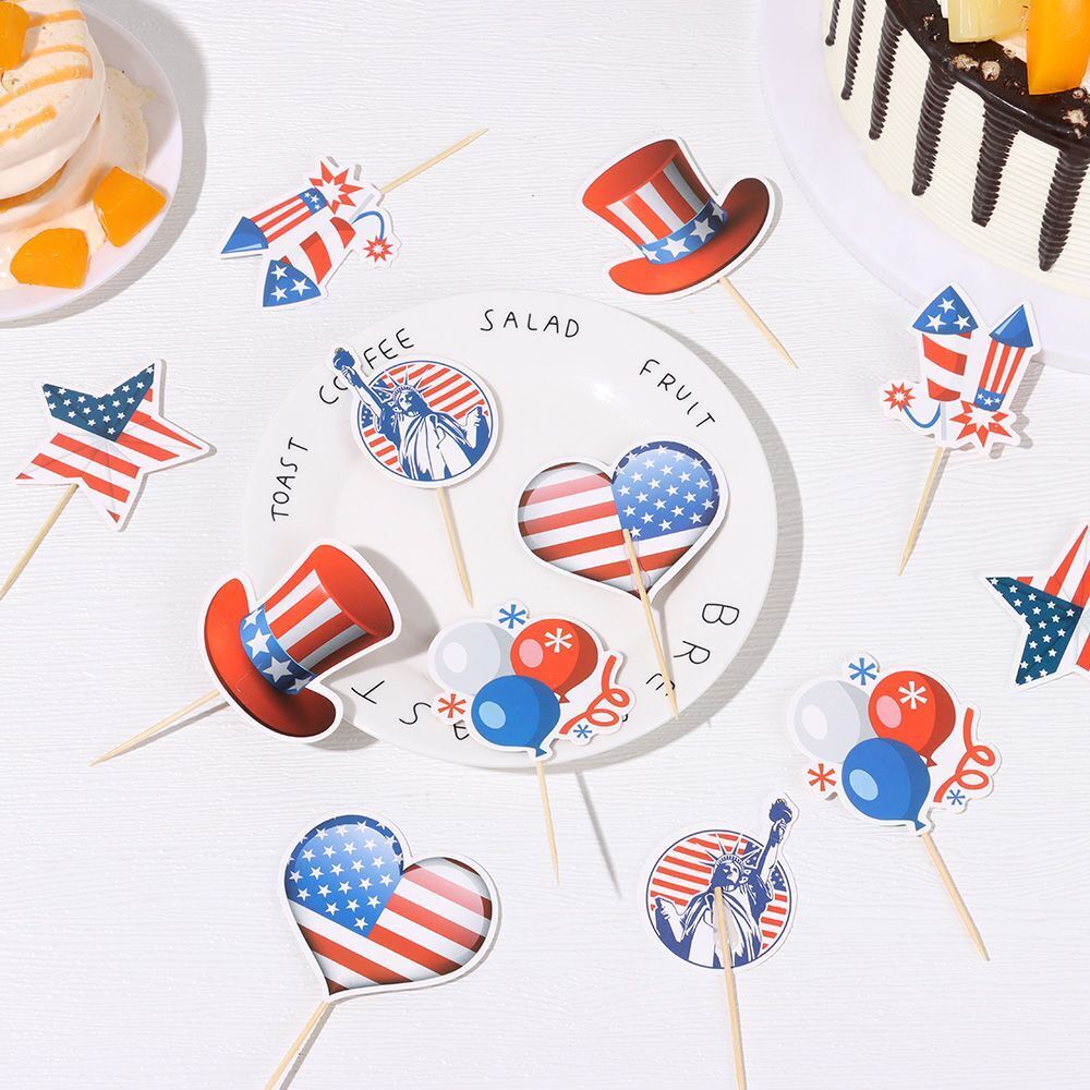 Accessory Stand Flag Independence Day Cake Decoration Cake Topper 4th of July