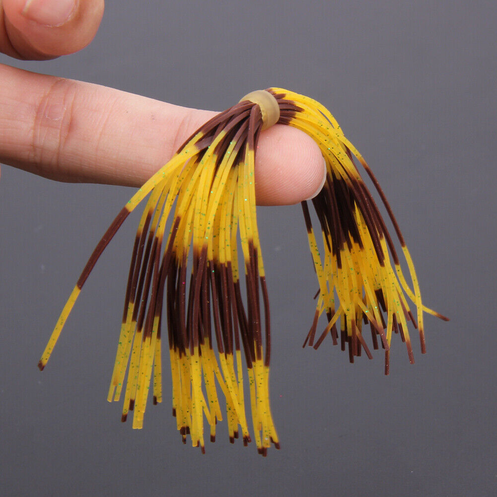 12 Bundles Silicone Legs Barred Color Flake Squid Lure Thread