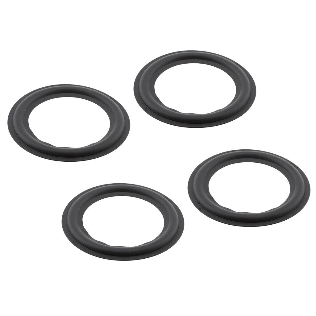 4Pcs Rubber Woofer Speaker Part Foam  Washer Rings Spare Repair 4''