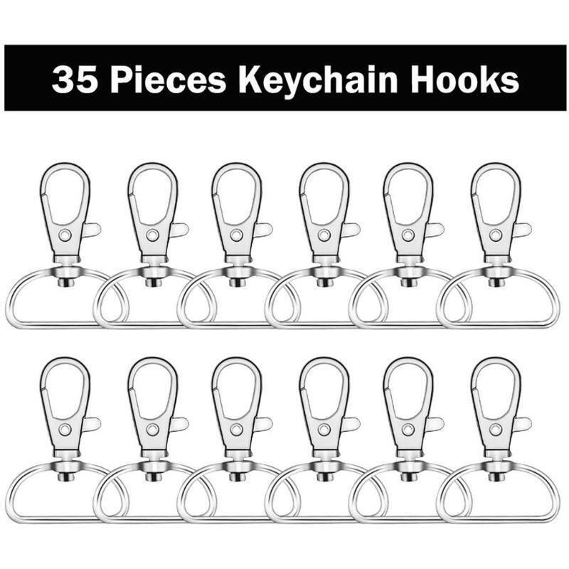 70x Claw Clasp Lobster D Rings Jewelry Make Finding Keyring Deco Gift for Friend