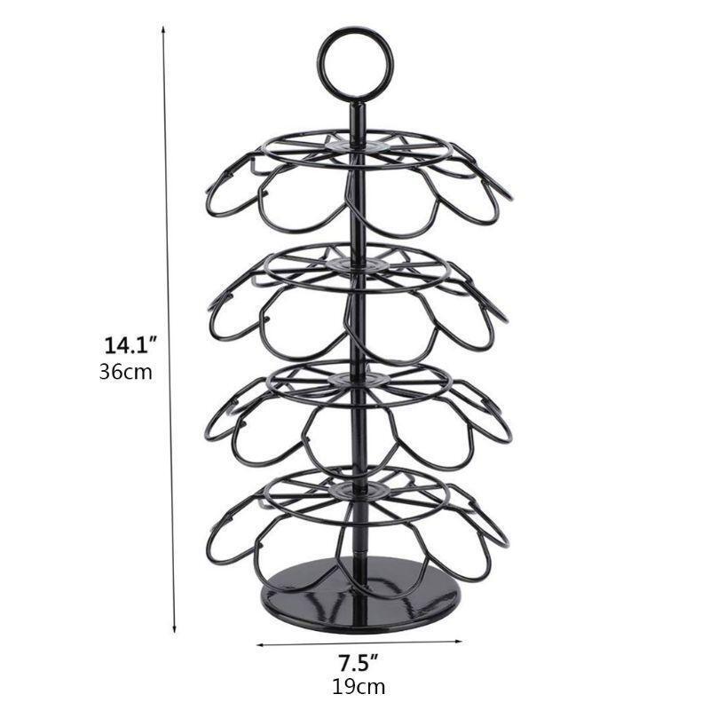 Coffee Rack Capsules Holder Rack Rotary Capsule Tower Stand for K-Cup Coffee Cap