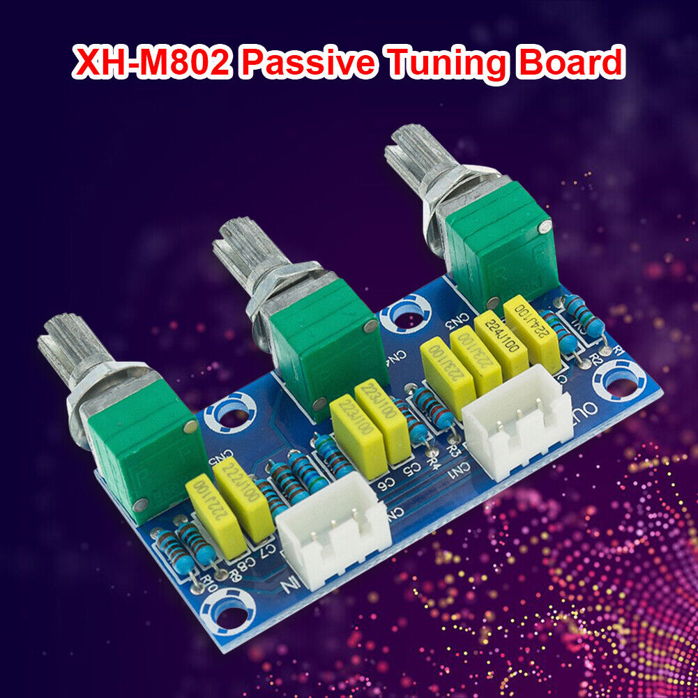 XH-M802 Passive HiFi Preamplifier Board with Treble Bass Volume Control