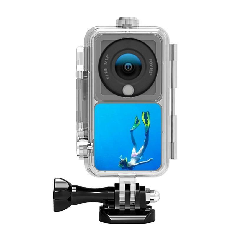 60m/198ft Underwater Housing Shell Waterproof Case Kit for Action 2 Camera