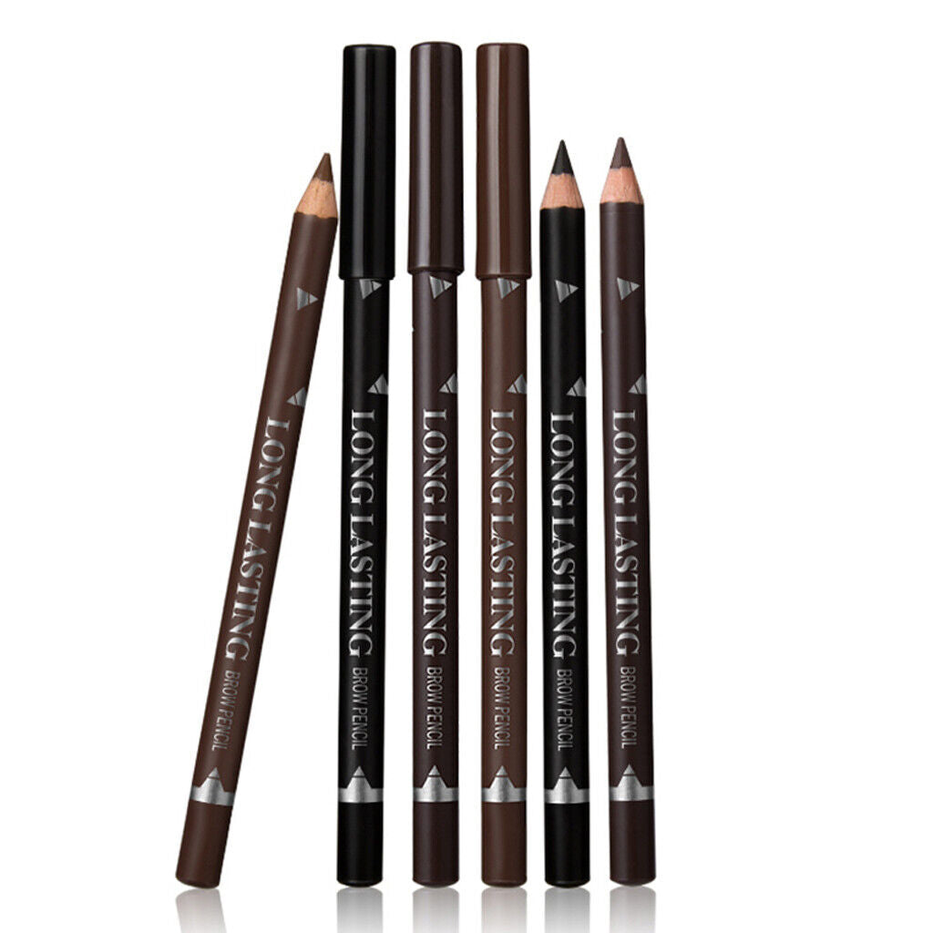 12pcs Waterproof  Eyebrow Makeup Pencil Eye Brow  Dark Brown