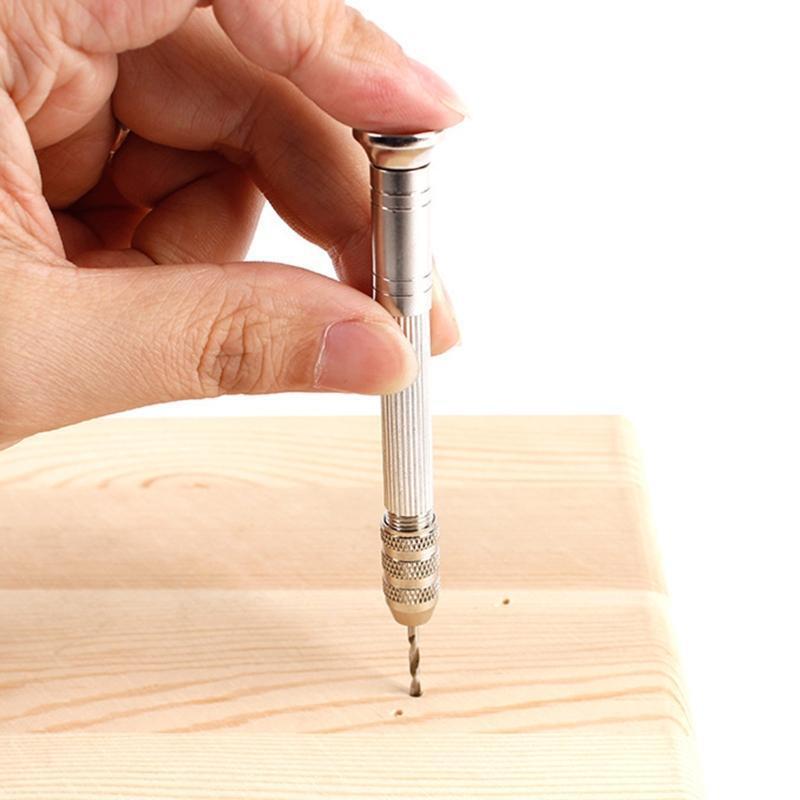 Mini Micro Hand Twist Drill Bits Set 11Pcs Precision Hand Drill Pin Vise Rotary