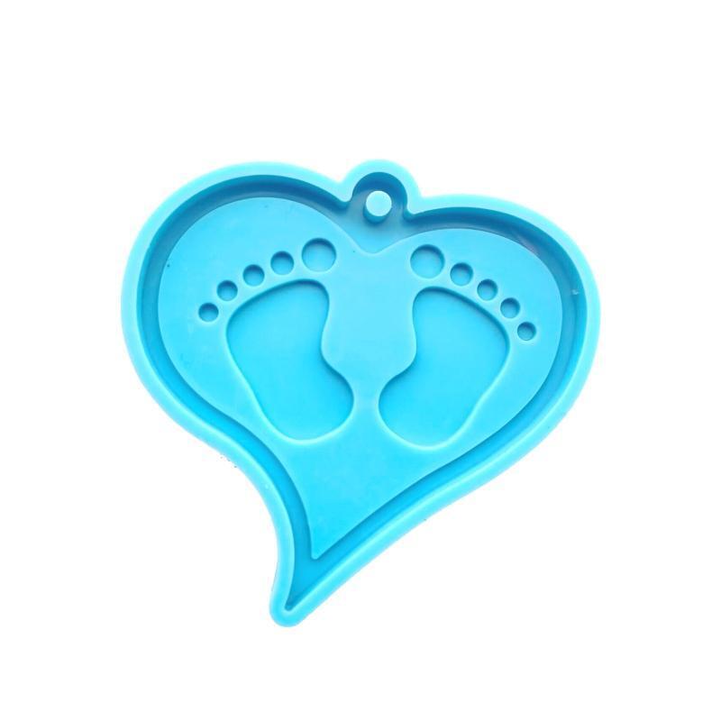 3 Pcs Love Heart Keychain Decorative Silicone Mould Love Dog Paw Footprint Mould