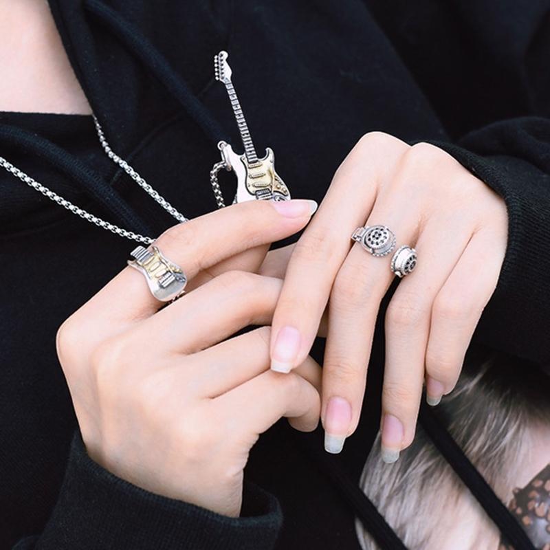 Niche Design Creative Cool Earphone Ring INS Trendy Cold Wind Index Finger Ring