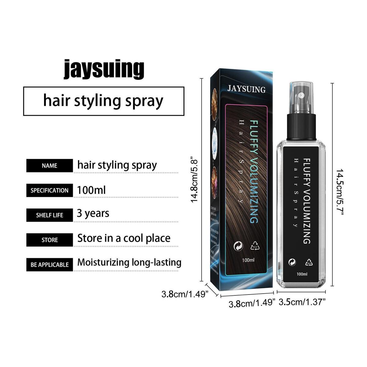 Volumizing Hair Spray 100ml Long Lasting Bright for Men Women Beauty