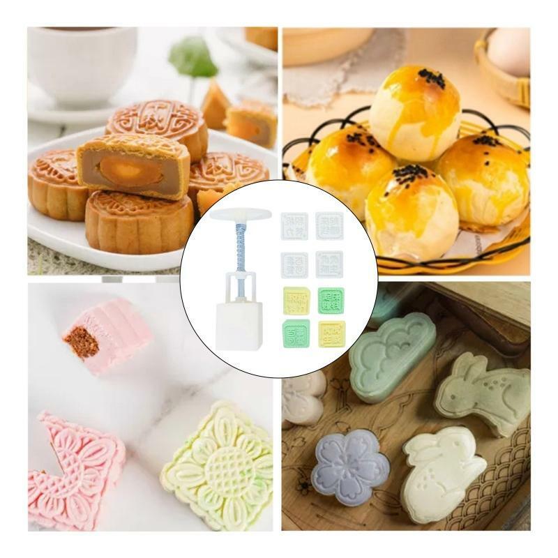 Mooncake Mould Mid-Autumn Festival Hand-Pressure Cute Chinese Characters 30g