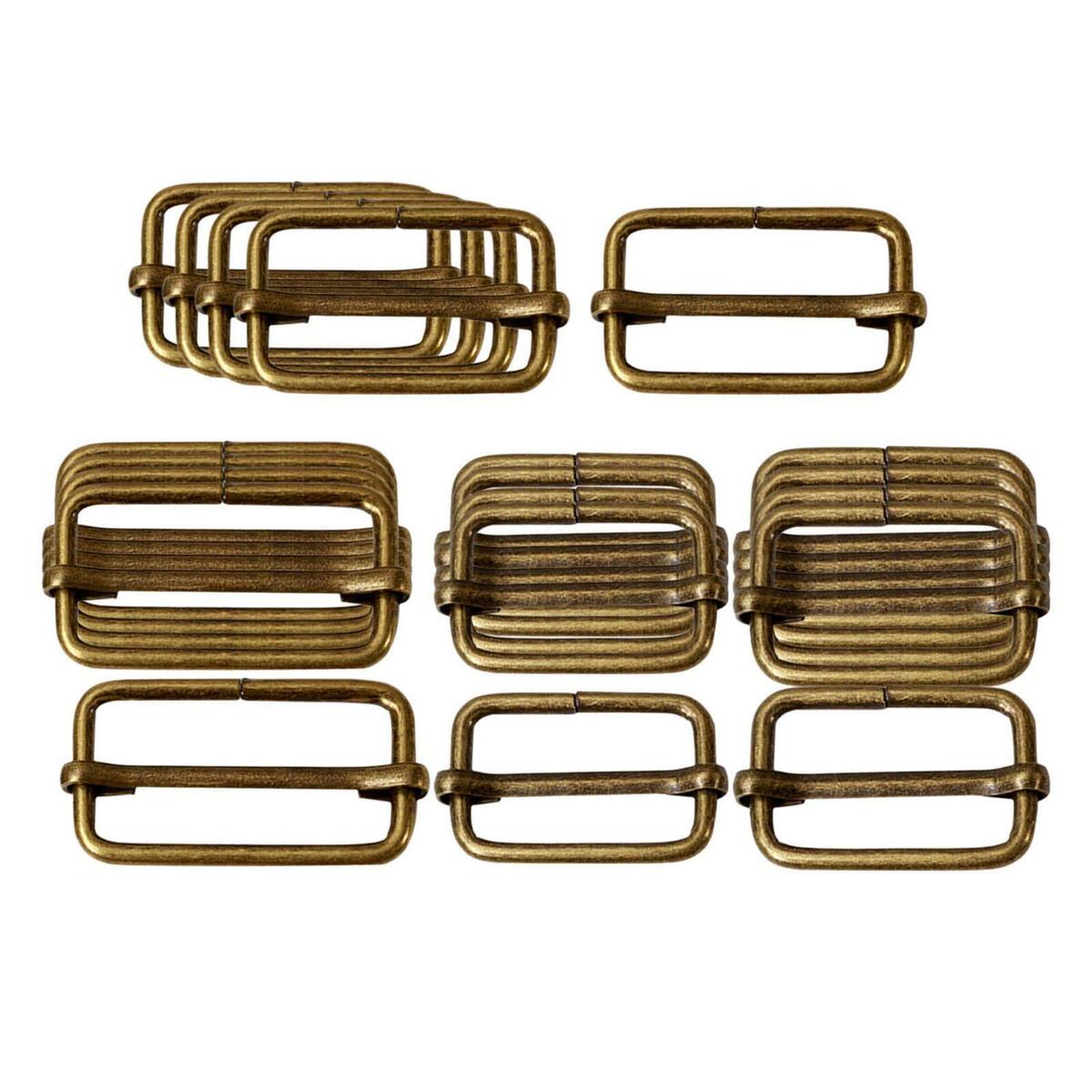 20Pcs  Rectangle Slide Buckle Adjuster  Making Fasteners Strap