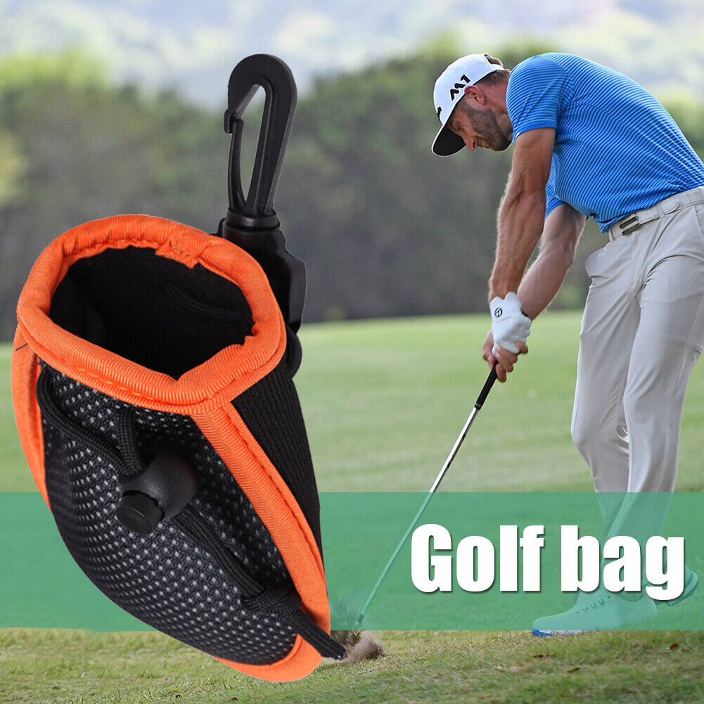 Portable Golf Ball Cleaning Bag Nylon Durable Soft Golf Wiping Storage Bags