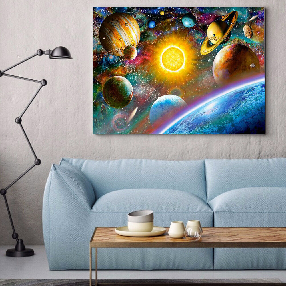 Solar System Diamond Painting 5D DIY Full Round Drill Mosaic Rhinestone Kit