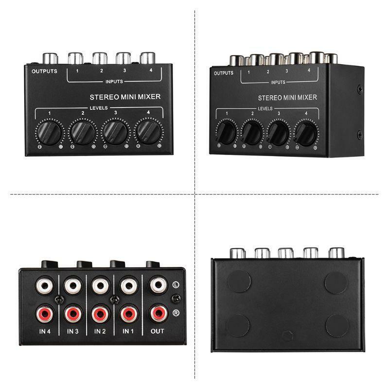 CX400 Mini Stereo 4-Channel Passive Mixer Mixer Stereo Dispenser Live Studi-o