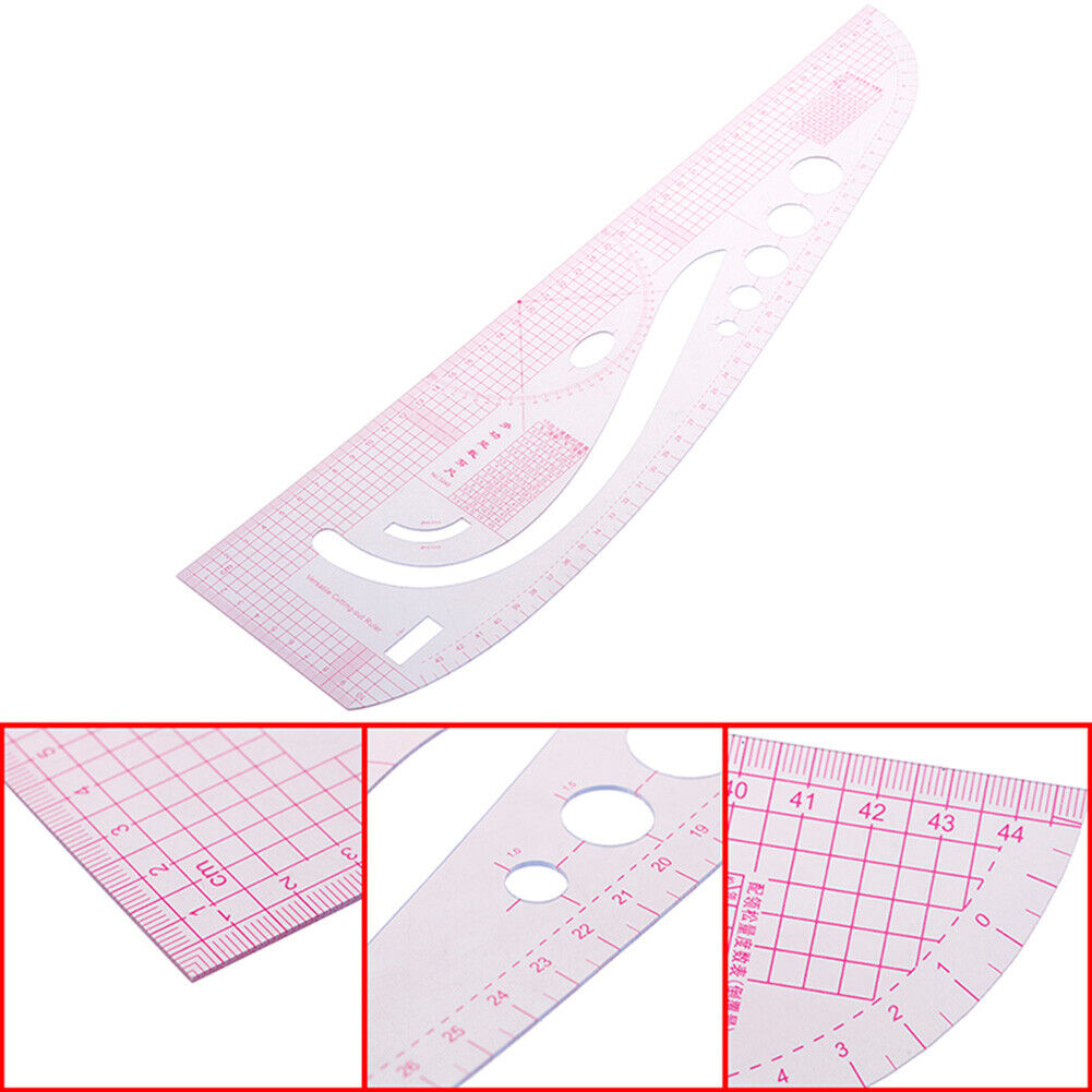 1pc 45x13cm Soft Plastic Curve Ruler Drawing Tailor Ruler DIY Sewing Tool