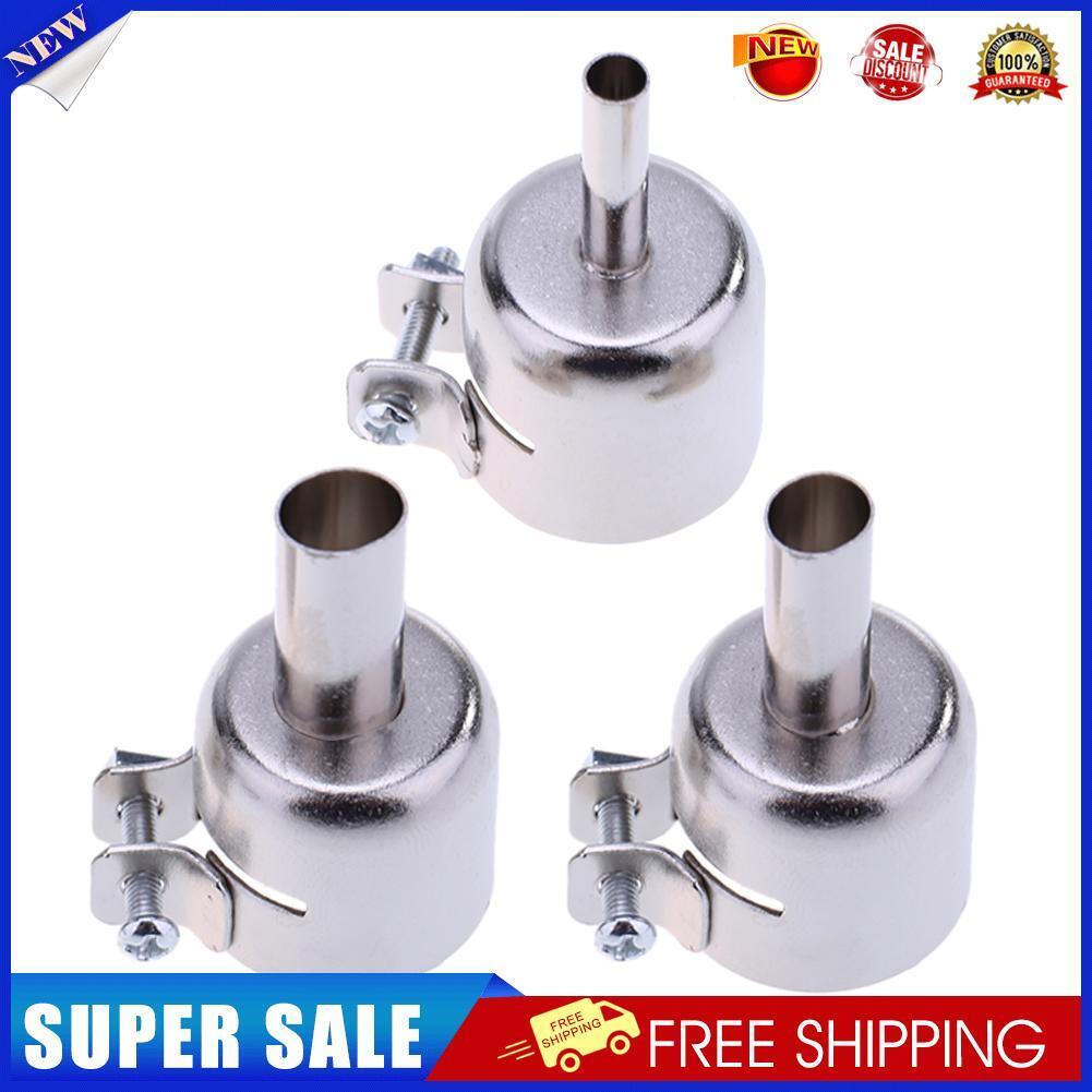 3pcs Stainless Steel Hot Air Nozzles for 858D 878D 898D Soldering Station