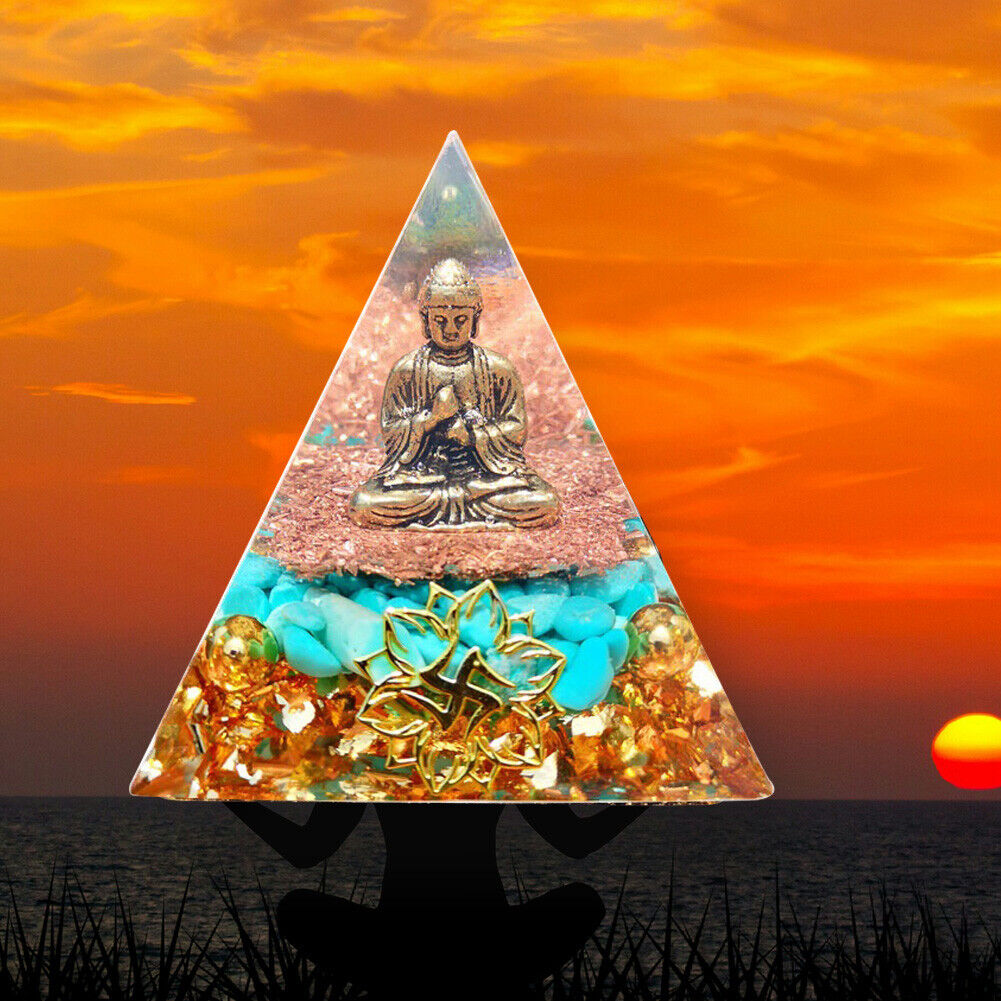 Natural Crystal Pyramid Healing Stone Chakra Reiki Home Office Decor (I)