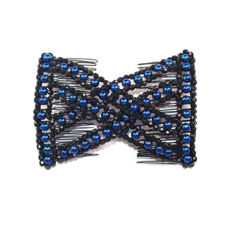 Elegant Jewelry Hair Ornament Magic Hair Comb EZ Beaded Double Stretchy Clip Ins
