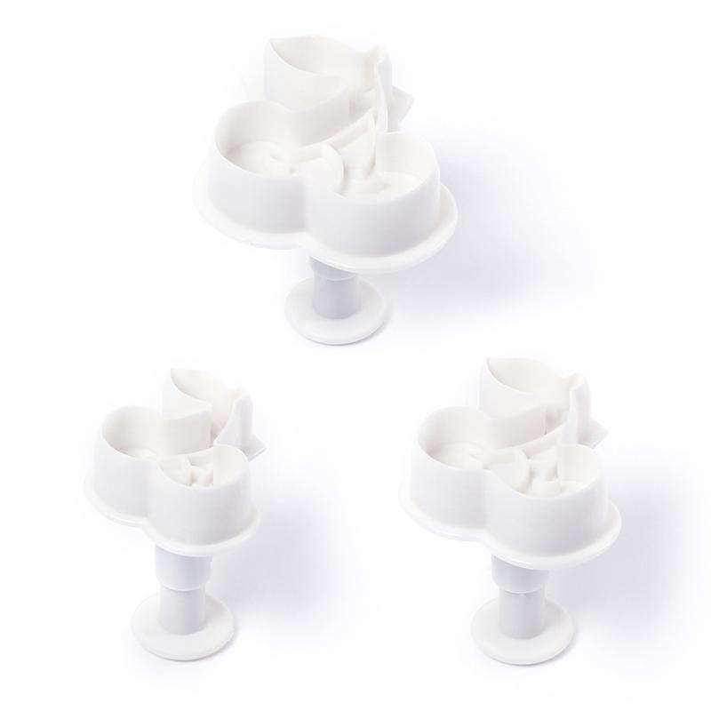 Biscuit Mold Cutter Cherry Shape Spring-loaded Handle Food Safe Plastic Material
