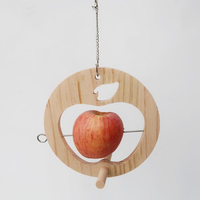 Bird Food Holder with Perch Parrot Vegetable/Fruit Feeder Hanging Treat Skewer