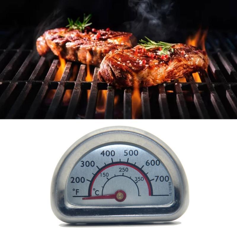 Gauge Pit Grill Thermometer for Smoker Meat Cooking Semicircle Shape Design Gift