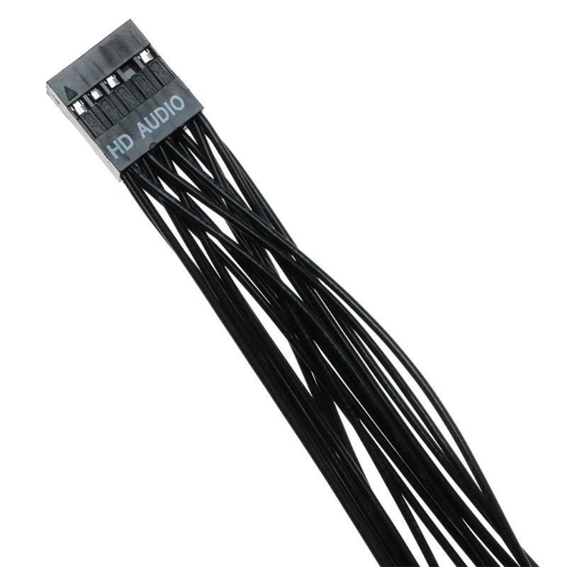 Audio Y Splitter Cable 9Pin Female to 2 Male for PC Motherboard Extension Cable