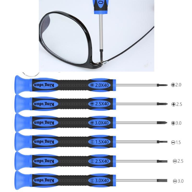 Eyeglass Repair Tool Kit Glasses Precision Screwdriver Screws Curved Tweezer Set