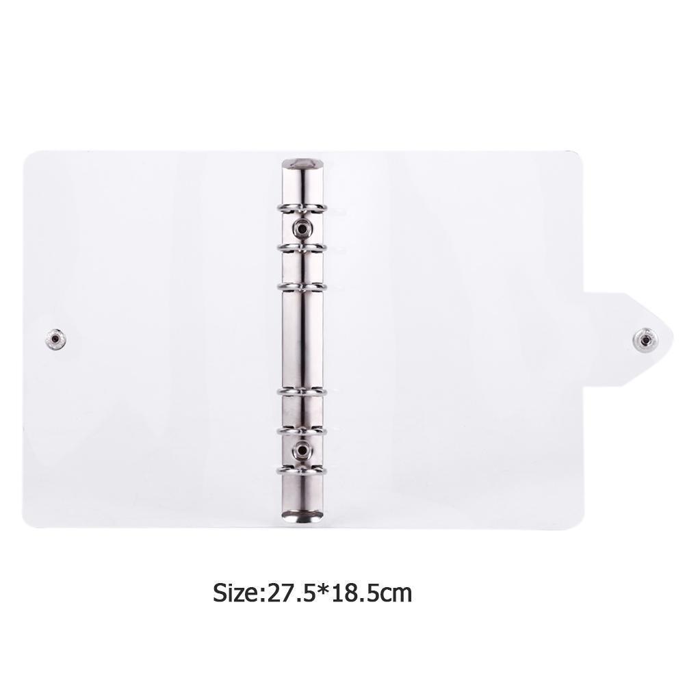 PVC Loose-Leaf Shell Notebook Diary Hand Account Binder (Transparent A6)