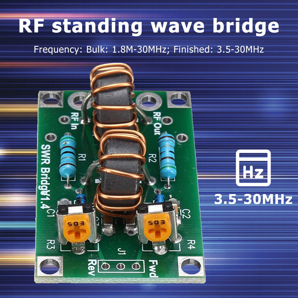 3.5-30MHz RF SWR Stand Wave Ratio Bridge Radio Frequency Kit (Complete Set)