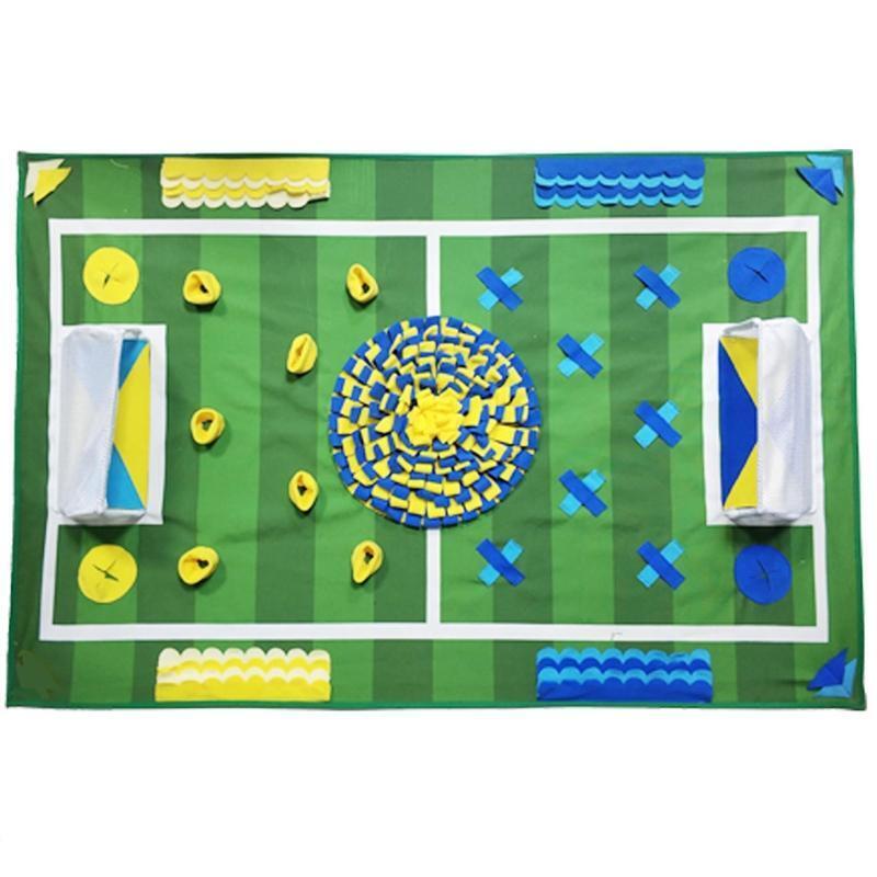Rectangular Football Field Dog Snuffle Feeding Mat Round Pet Nosework Training