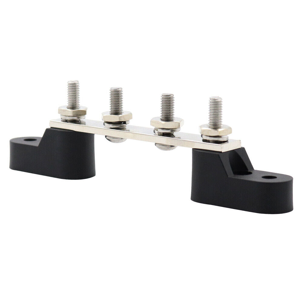 4 Way Stud Bus Bar 100A 48V M6 Stud Terminal Buss Bar with Cover for Marine