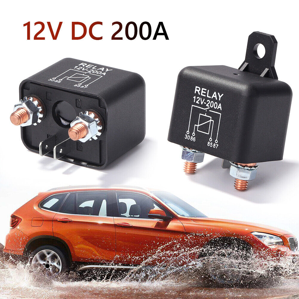 200A 12V DC Split Charge Winch Relay for Car Van Boat 4 Pin Normally Open