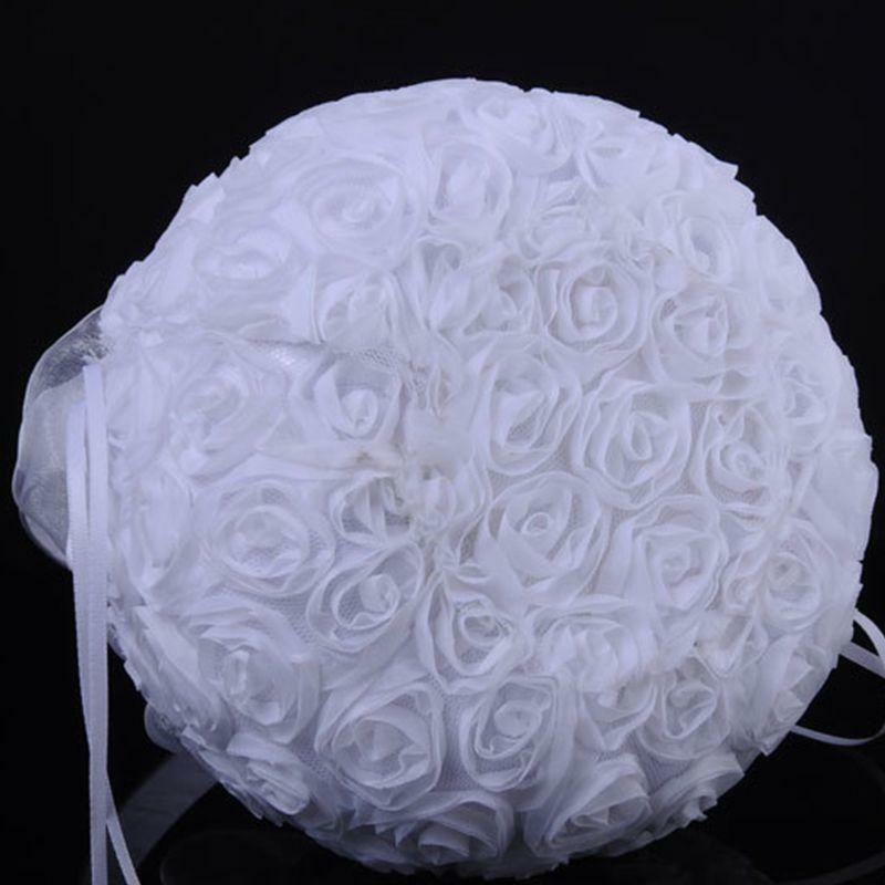 White European Bride Embroidery Basket Rose Decoration Lace Wedding Flower Girl