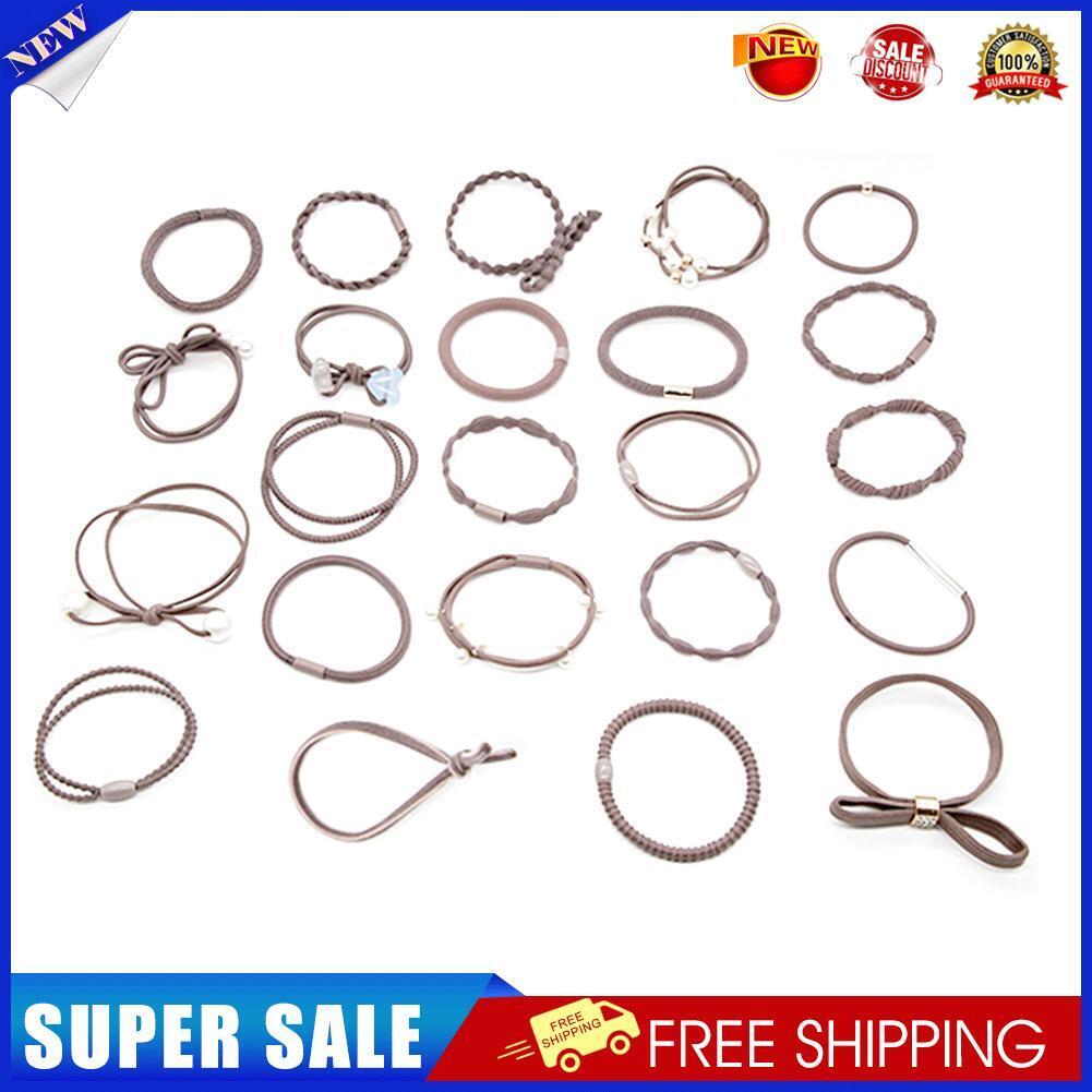 24pcs/set Korean Rubber Band Ponytail Holder Elastic Hair Rope (Style 5)