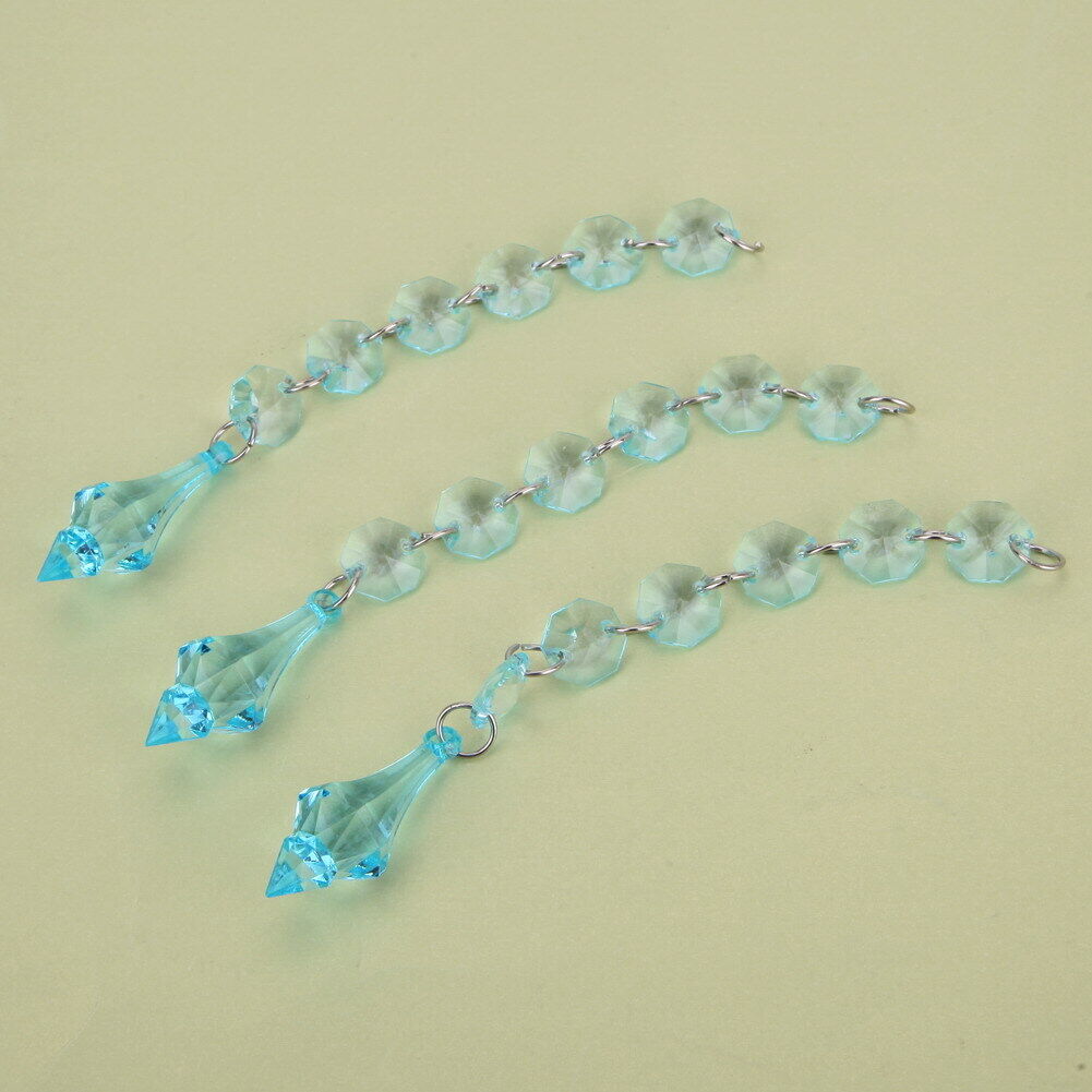 10 X Acrylic Crystal Beads  Garland Chandelier Hanging Wedding Party Decor