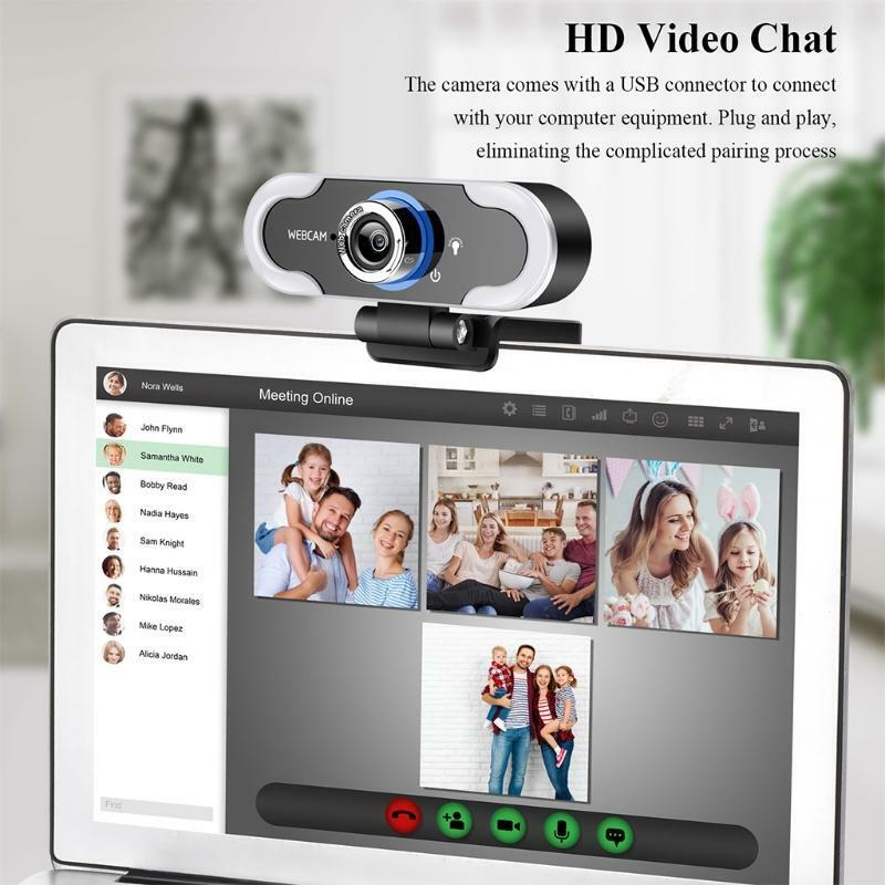 1080P Computer Webcam USB Built-in Microphone Drive Free Cameras With Tripod