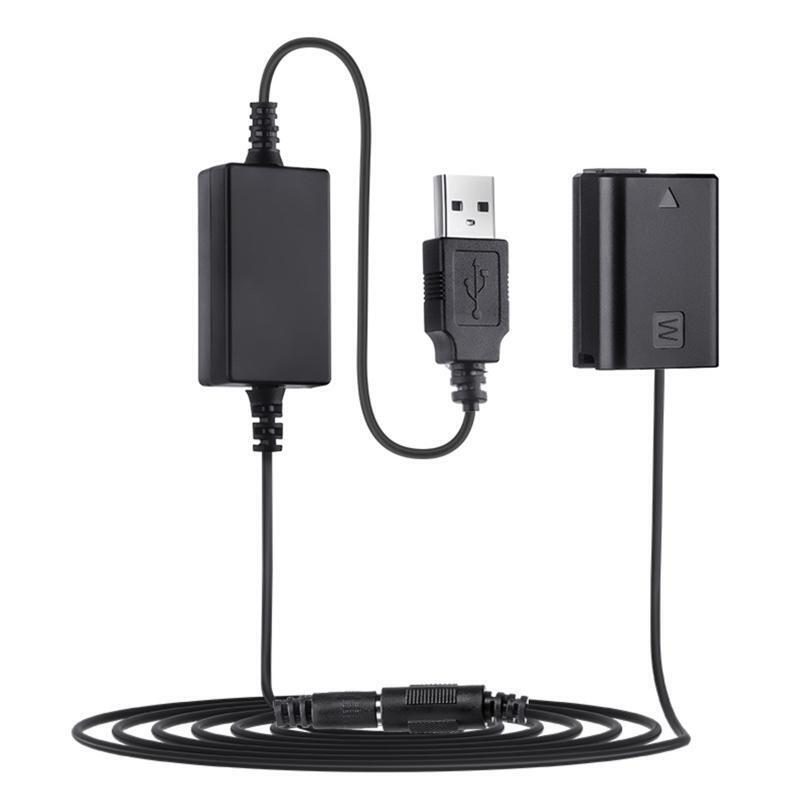 USB to FW50 Power Adapter AC-PW20 DummyBattery for 7 a7 a7S a7II a7R A3000 A5000