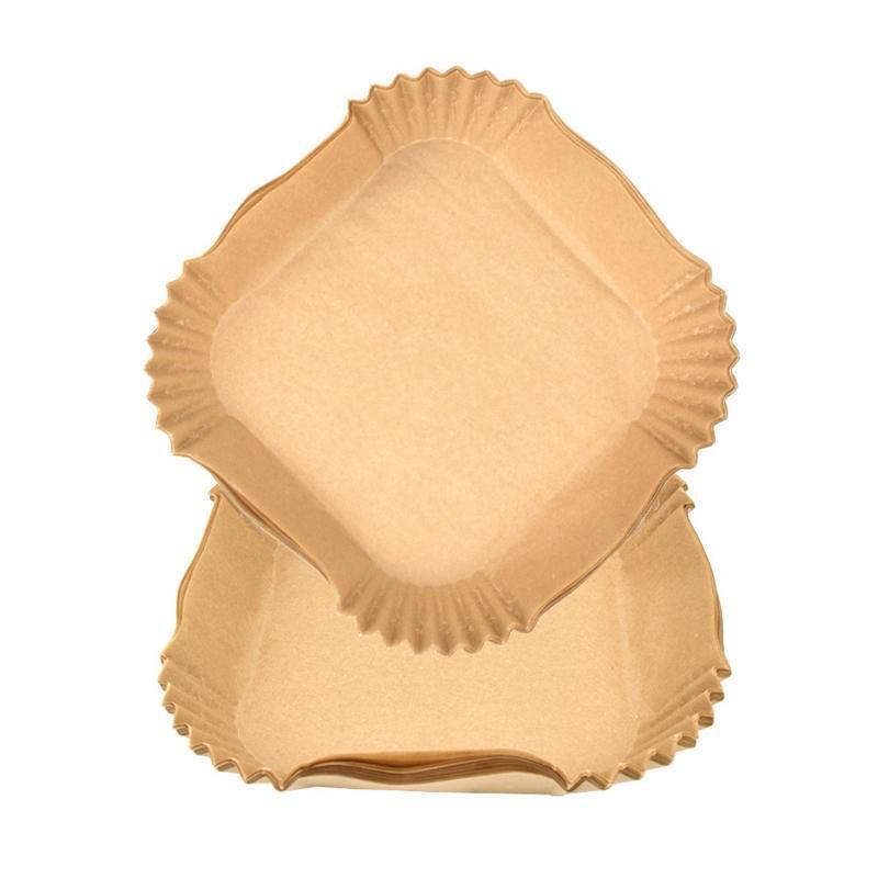 100 PCS Air Fryer Disposable Paper Pad Air Fryer Liner Square Baking Papers