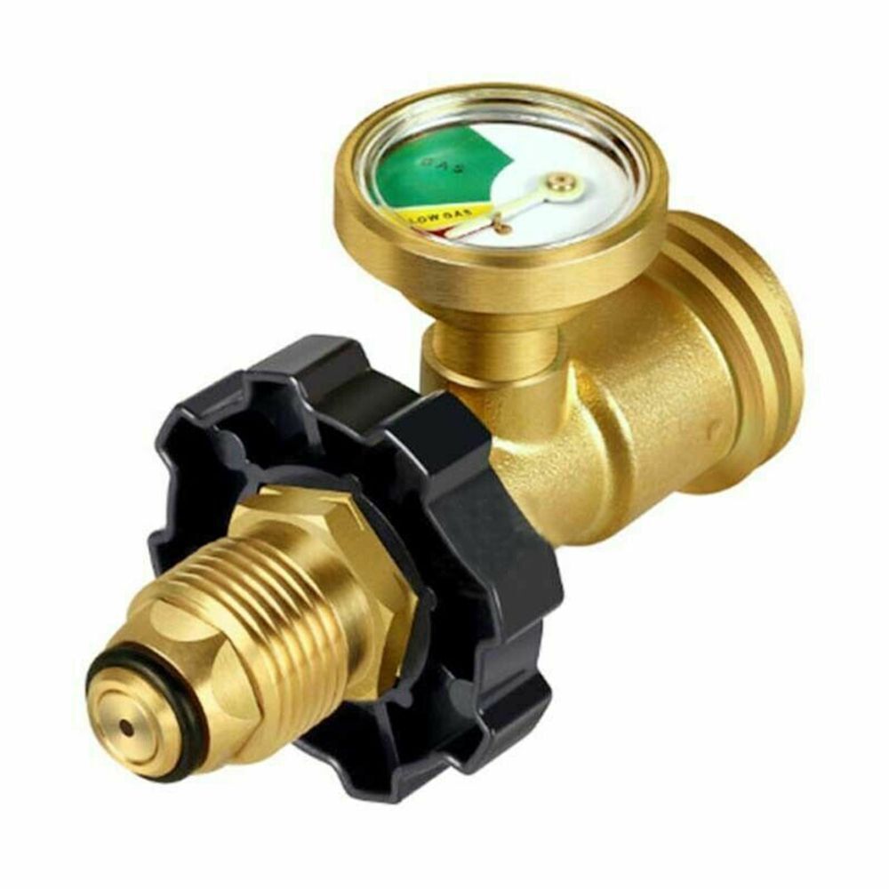 Universal Meter Adapter Pressure Gauge POL Propane Gas Gauge Level Indicator