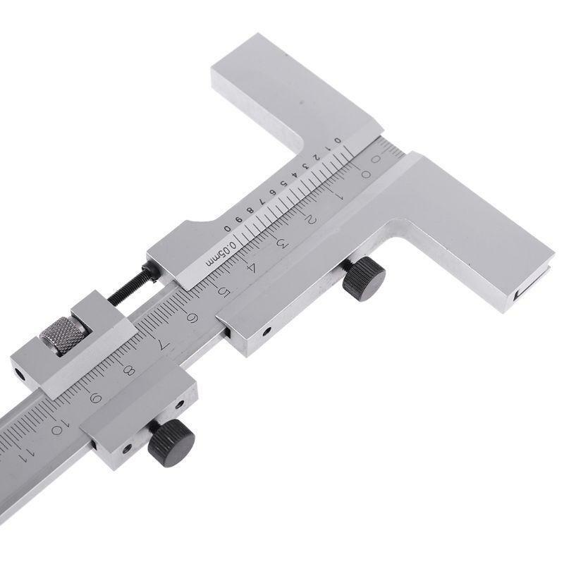 T-Type 0-160mm Vernier Caliper DIN862 Scraper Bridge Tool 0.05mm Fine Adjustment