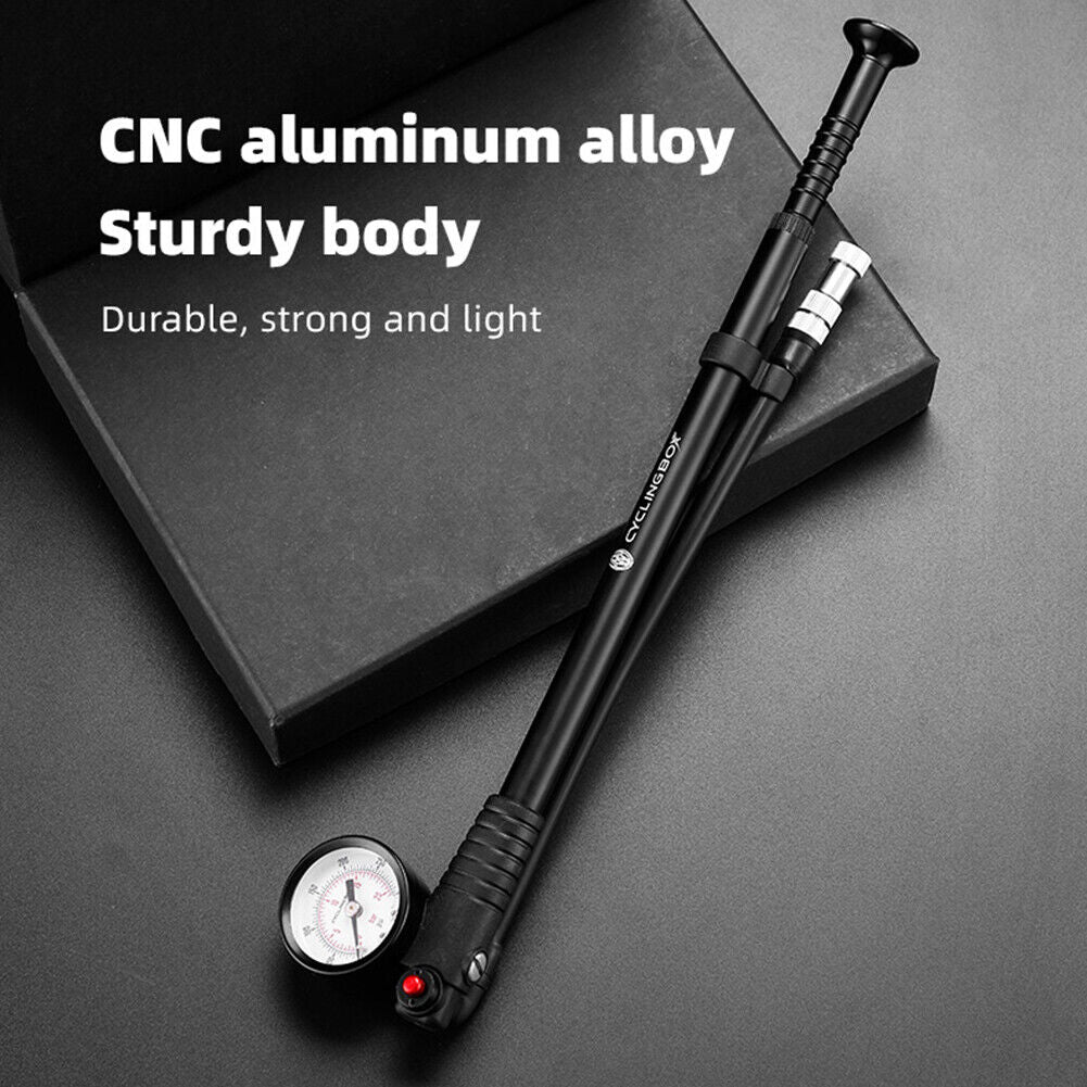 CYCLINGBOX 300PSI High Pressure Portable Bike Pump American/Presta Valve