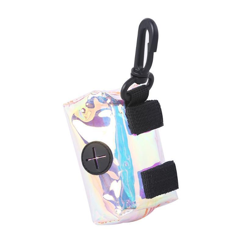 Poop Bag Holder Waste Bag Dispenser Light PVC Carrier Bag for Walking Running