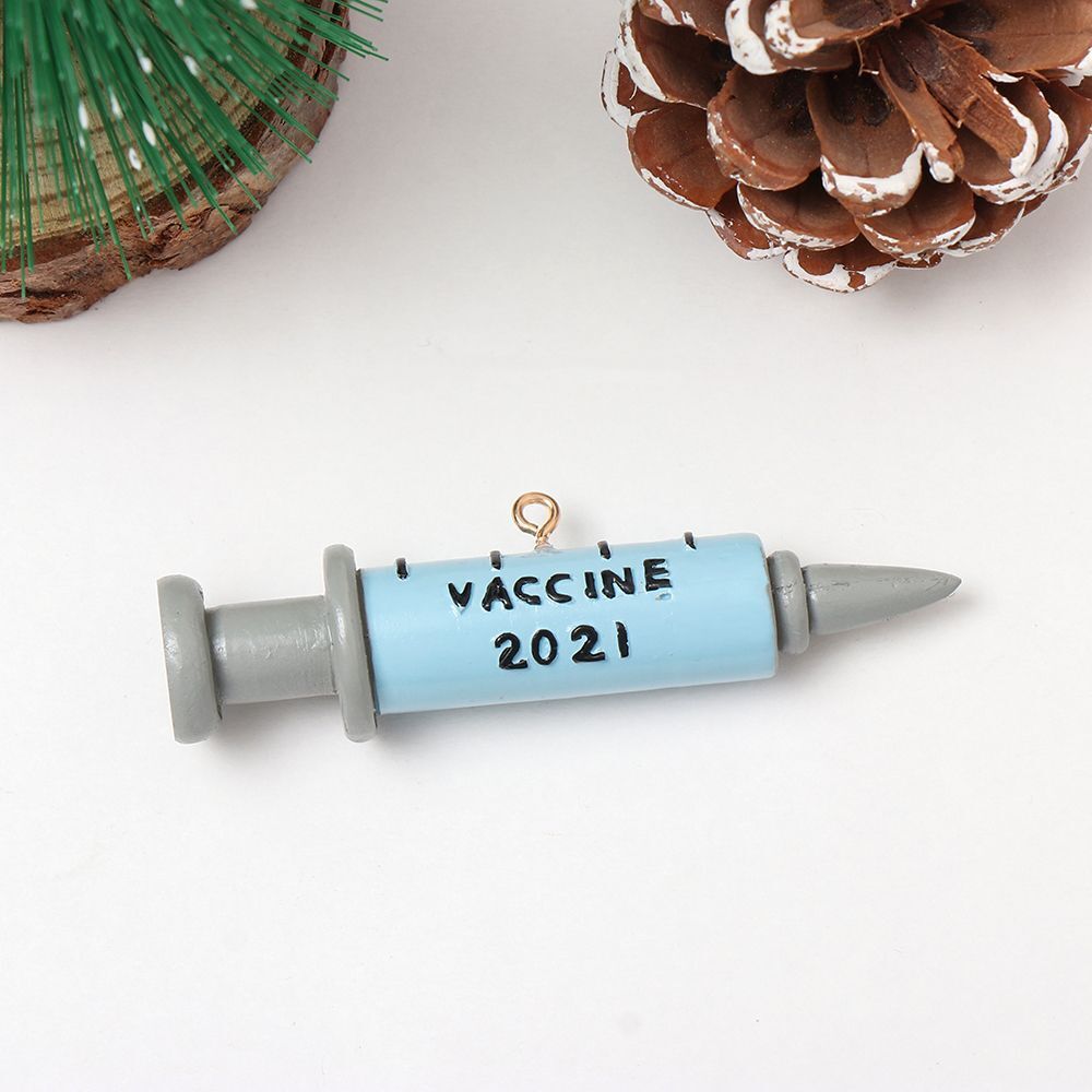 Hanging Pendants Christmas Tree Decoration Syringe Vaccine Christmas Ornament