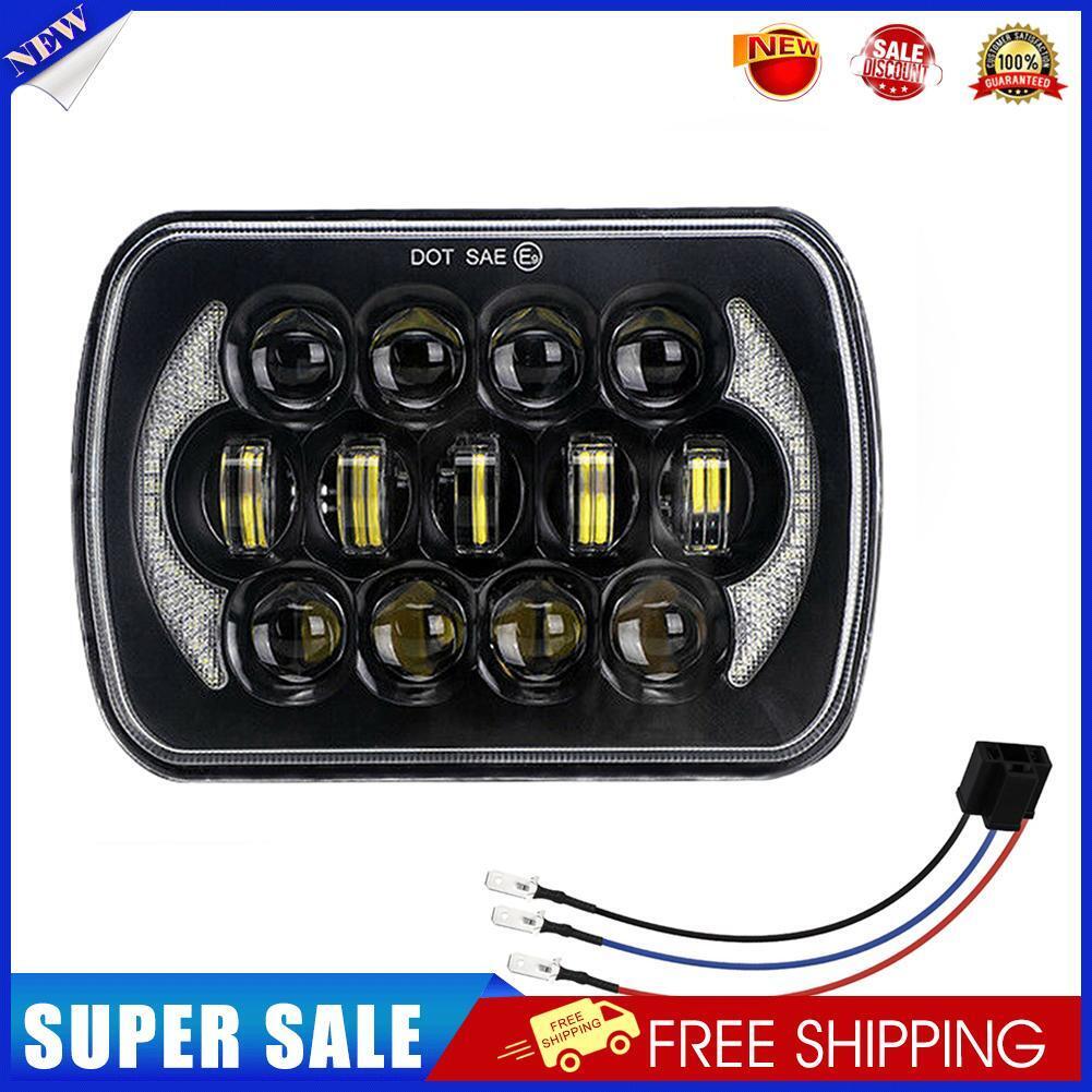 300W 5x7 7x6 inch LED Headlight Hi/Lo Beam DRL Turn Signal for Jeep Chevy