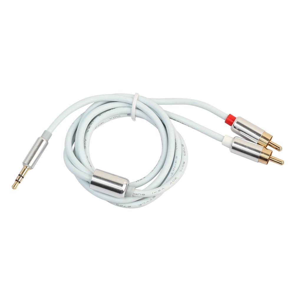 Metal Case 3.5mm Male to 2RCA Audio Stereo Y Splitter Cable for Tablet PC