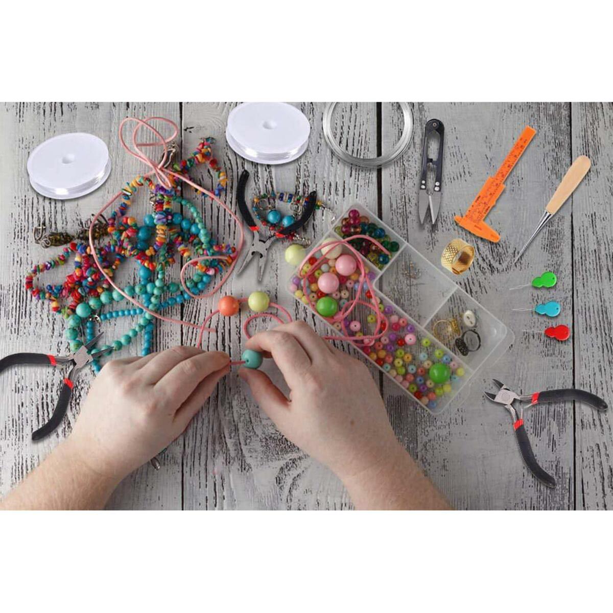 Jewelry   Kit with Pliers Jewelry Findings Craft with Zipper Case