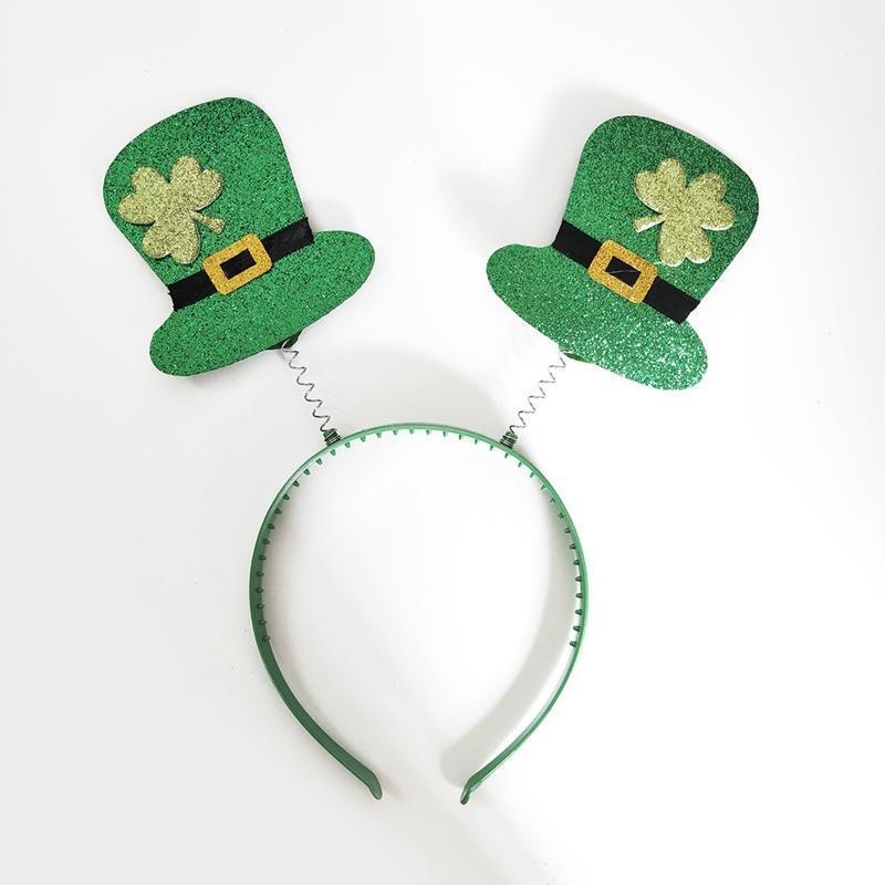 Saint Patrick's Day Costume Accessory Set Include Shamrock Glasses Headbands