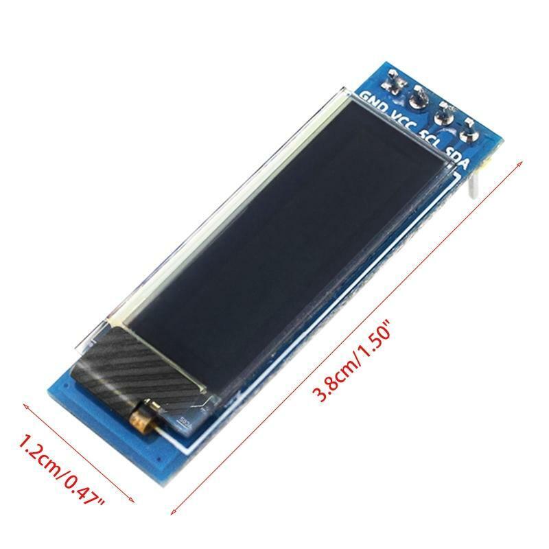 0.91 inch I2C IIC 12832 128x32 Pixel OLED LCD Display Board Module White Blue