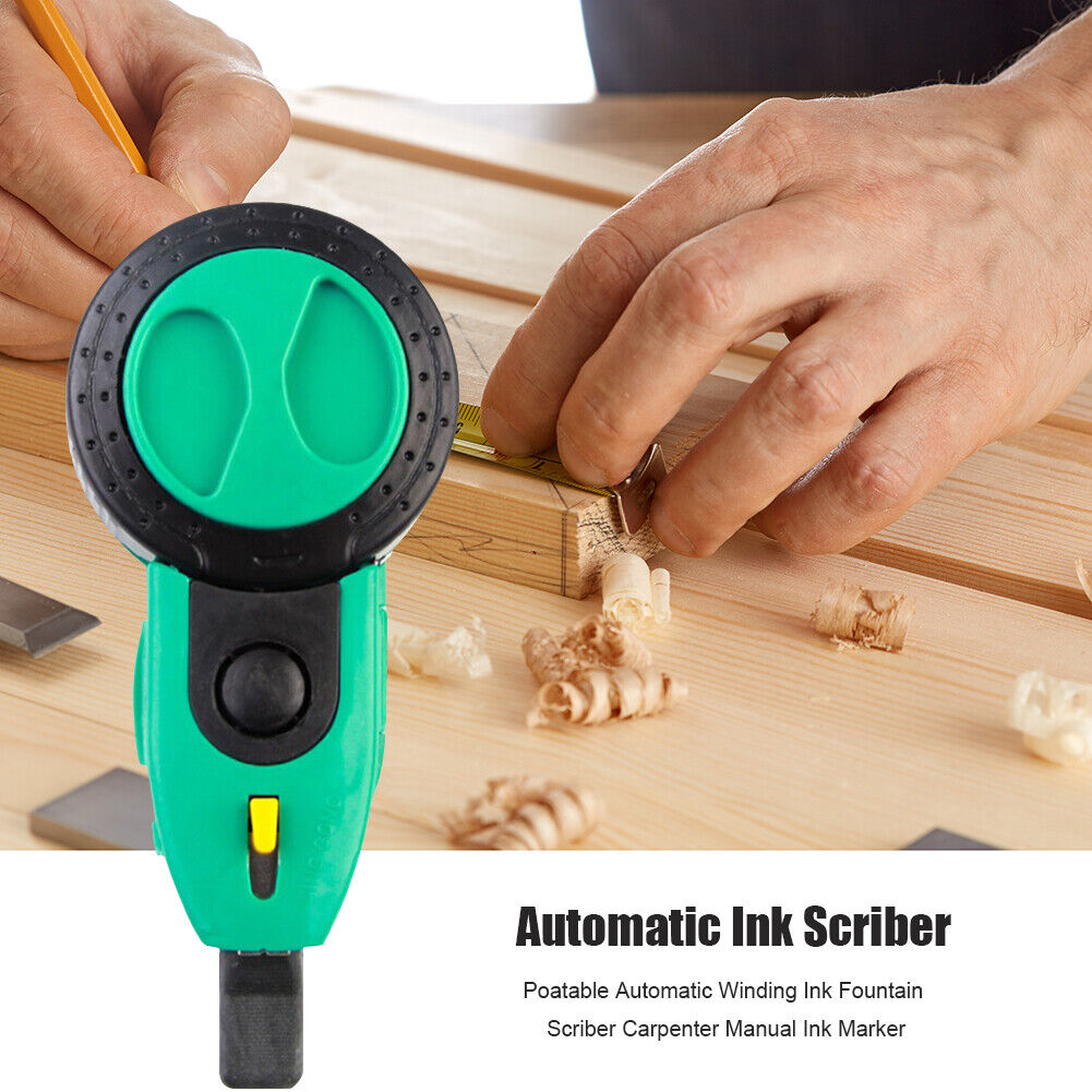 Portable Automatic Winding Ink Fountain Scriber Carpenter Manual Ink Marker